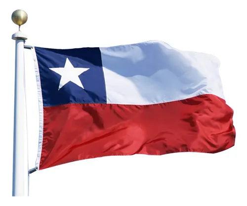 Bandera Chilena 300x200 Cm, Roja, Blanca Y Azul