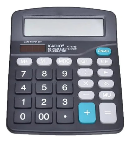 Calculadora Digital 12 Dígitos Oficina Kadio Kd-838b