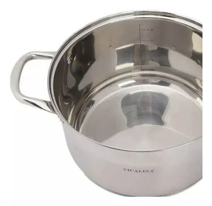 Olla Cacerola De Acero Con Tapa Vicalina Vl-7016 8,5lts