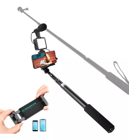Kit Vlogging Tripode Selfie Luz Led Control Remoto Sporte