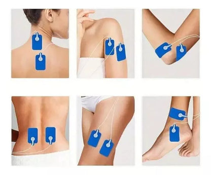 Masajeador Tens Electroestimulador 4 Parches Alivia El Dolor
