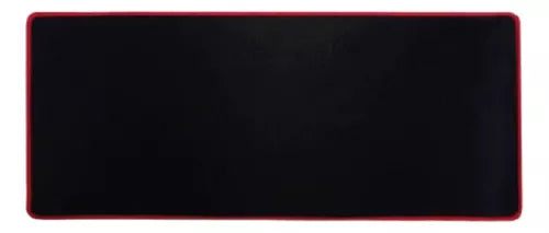 Mouse Pad Gamer Xl Para Pc Antideslizante Alfombrilla Cosida Color Negro Con Rojo Diseño Impreso Liso
