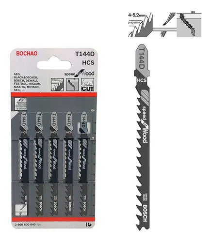 Hojas De Sierra Para Caladora T144d Set 5 Pcs