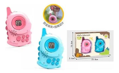 Walkie Talkie Niños Dinosaurio Kids Intercom Color Azulyrosa Color AZUL - ROSA