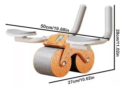 Rueda Abdominal De Rebote Automático Con Soporte Para Codos Color Morado