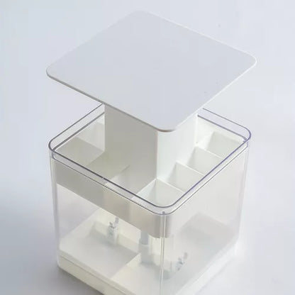 Caja De Almacenamiento Para Lápiz Labial Con Tapa Levantable Color Blanco