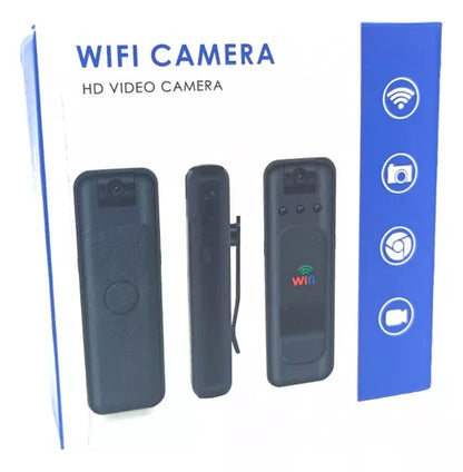 Videocámara Wifi Visión Nocturna Recargable Cámara Video Hd Color Negro