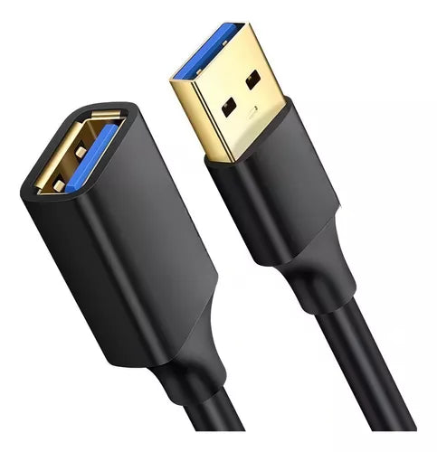Cable Extensión Usb 3.0 Hembra Macho 5gbps 1mts Vidvie Hd06 Color Negro