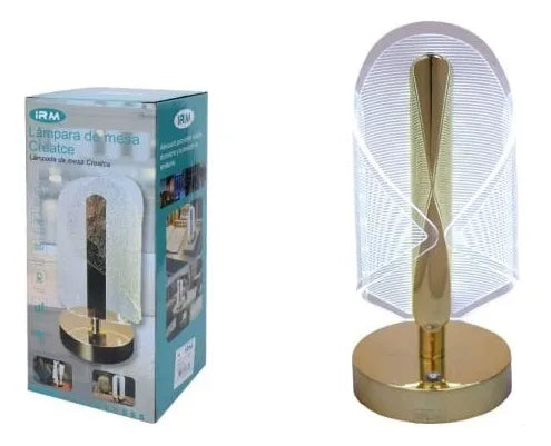 Lámpara De Mesa Decorativa Sofisticada De Lujo Usb Acrílico