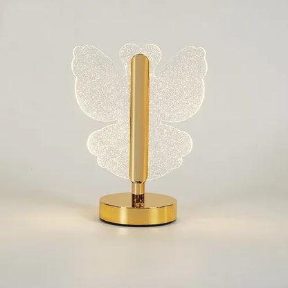 Lámpara De Mesa Decorativa Usb Acrílico En Forma De Mariposa