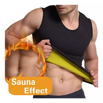 Faja Efecto Sauna Polera Cinturilla Reductora Para Hombre