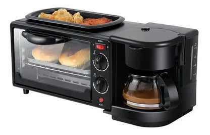 Máquina Para Hacer Desayuno 3 En 1 Horno Cafetera Sarten