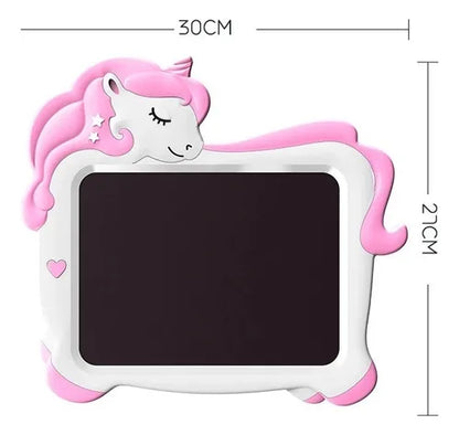 Tablet Pizarra Infantil Mágica Lcd 10 Pulgadas Unicornio Color Rosa