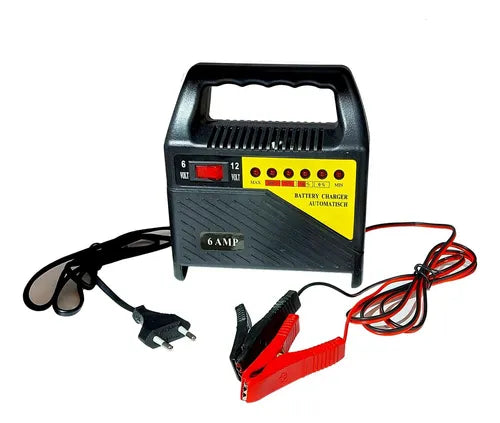 Cargador De Batería 6v/12v 6 Amperios Para Autos Motos