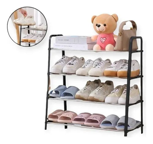 Zapatero Rack 4 Niveles Organizador Estante Multifuncional
