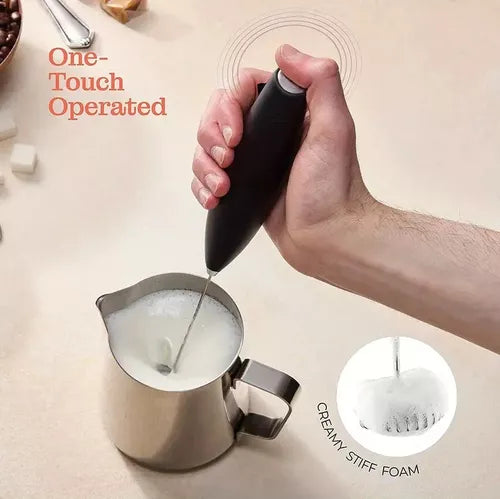 Batidor De Mano Portátil De Leche Café Huevos Espumador Pila