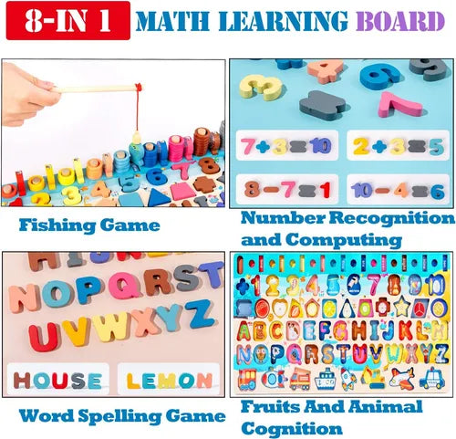 Juego De Mesa Educativo Tablero Montessori Didáctico Figuras