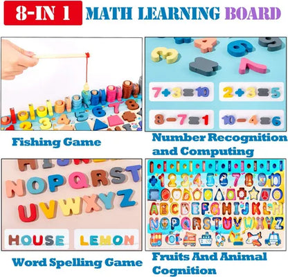 Juego De Mesa Educativo Tablero Montessori Didáctico Figuras
