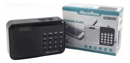 Radio Fm Usb Tf Pantalla Digital Recargable Irm-10043