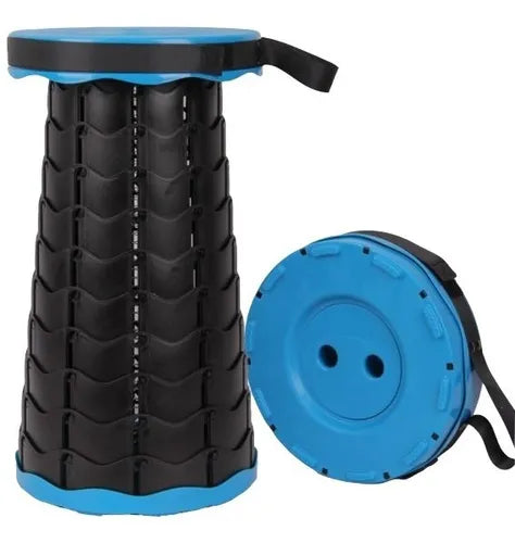 Taburete Plegable Silla Telescopica Silla Portatil Retraible Color Azul