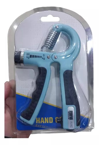 Hand Grip Ejercitador Con Contador 60-10kg 60-5kg 3 Colores Color Celeste