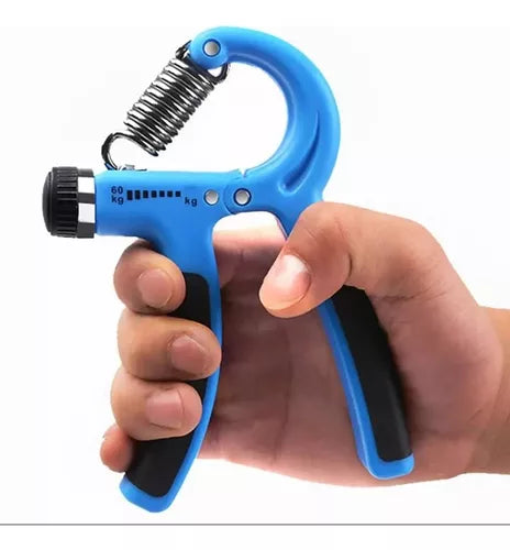 Hand Grip Ejercitador Con Contador 60-10kg 60-5kg 3 Colores Color Celeste