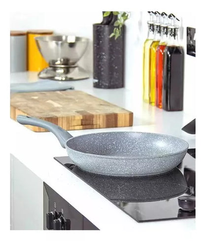 Sartén Redondo Recubierto De Granito Gris 26cm Momcoc
