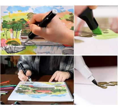 Set De Marcadores Rotuladores Plumones Con Estuche 48 Pcs