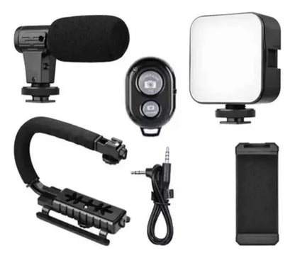 Estabilizador De Cámara De Video Soporte De Teléfono Ay-49u Color Negro