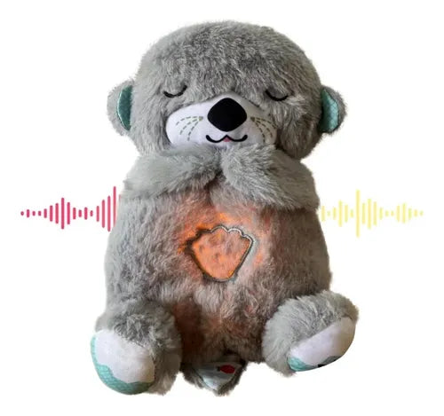 Nutria Bebé Peluche Juguete Calmante Con Sonido Y Luz