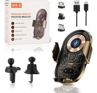 Cargador Para Vehículos Carga Rápida Inalámbrico Q18-c Color Negro