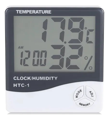 Medidor Humedad Termo Hidrómetro Reloj Digital