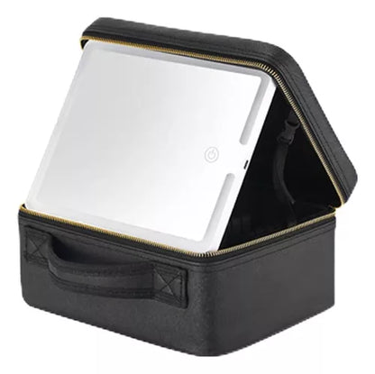 Organizador De Maquillaje Cosmetiquero Con Espejo Led Usb
