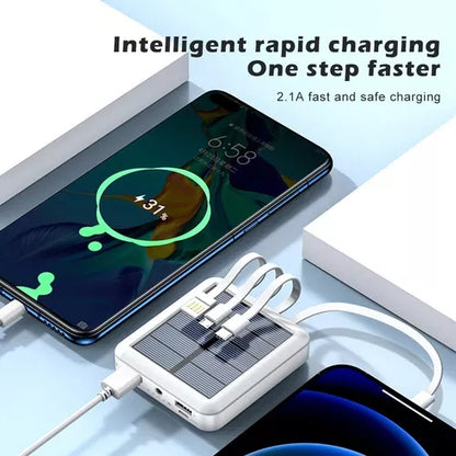 Bateria Portatil Externa 20.000 Mah 2 Usb Solar Powerbank Color Negro