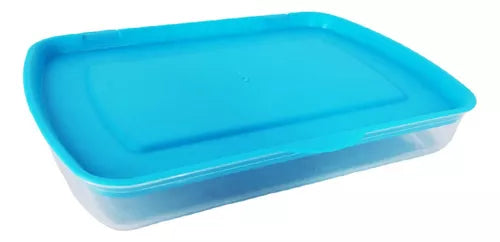 Set Contenedores Plásticos Con Tapa Rectangulares 4 Piezas