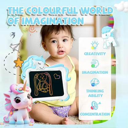 Tablet Pizarra Infantil Mágica Lcd 10 Pulgadas Unicornio