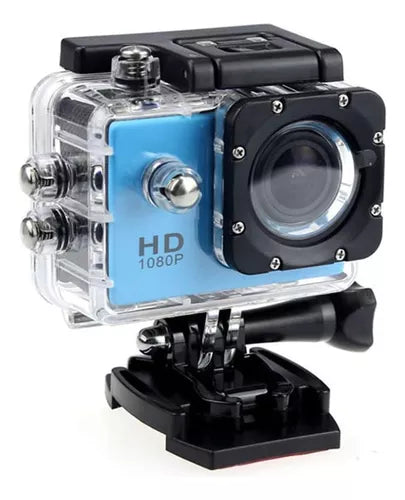 Cámara De Acción Sports 4k Ultra Hd 12mp Impermeable 30mts Color Azul