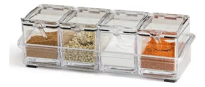 Caja Para Condimentos Cocina Acrílica Para Especias Color Transparente