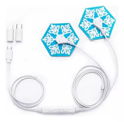 Gimnasia Pasiva Electroestimulación Electrodos Ma-857 Color Blanco Con Celeste