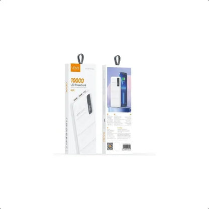 Cargador Portátil Power Bank Led Vidvie 10000mah (pb771) Color Blanco