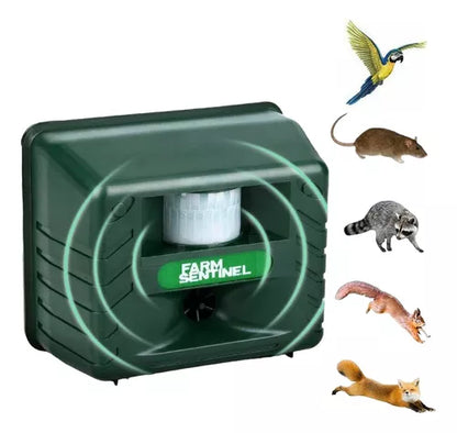 Ahuyentador Ultrasónico Repelente De Animales Plagas Color Verde Oscuro
