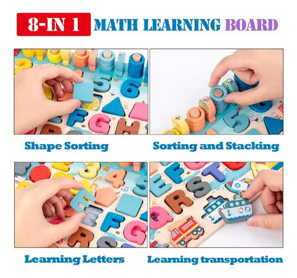 Juego De Mesa Educativo Tablero Montessori Didáctico Figuras