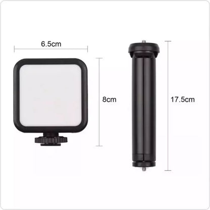 Kit Vlogging Tripode Selfie Luz Led Control Remoto Sporte