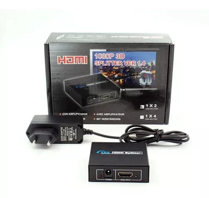 Splitter Switch Hdmi 1.4 1080p Activo Amplificador 2 Salidas