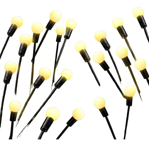 Pack X2 Luces Led Estaca Solar P/ Jardín Luciérnaga Navidad