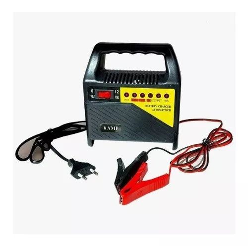 Cargador De Baterías Para Automóvil Y Motos 6 Amp
