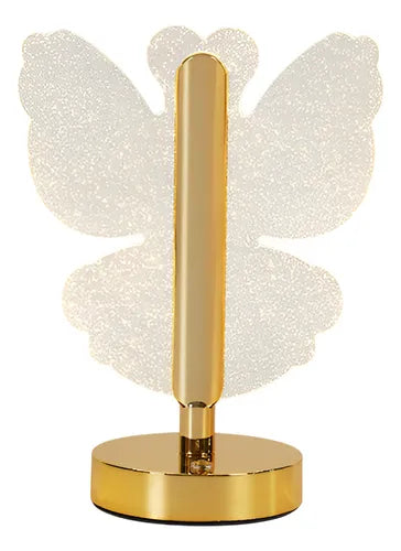 Lámpara De Mesa Decorativa Usb Acrílico En Forma De Mariposa