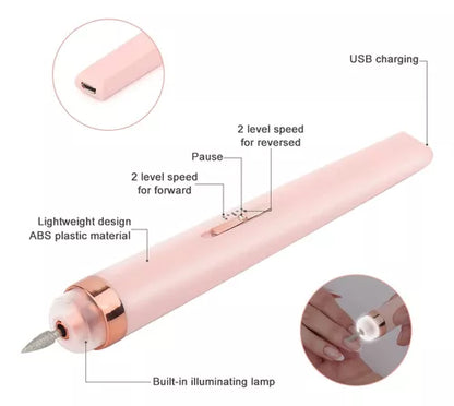 Pulidor Esmeril Torno Manicura Pedicura Inalámbrico Usb