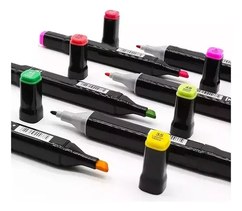 Set De Marcadores Rotuladores Plumones Con Estuche 48 Pcs