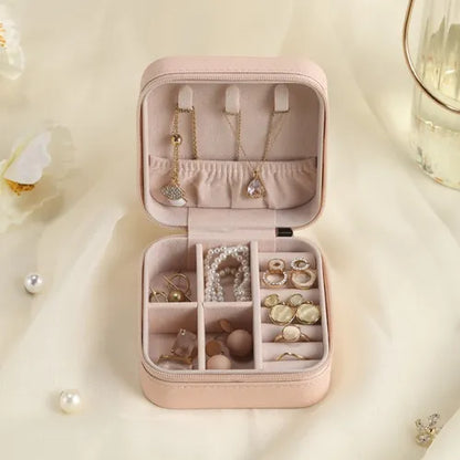 Joyero Portátil Mini Caja Organizadora De Anillos Collares